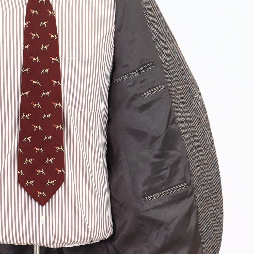 Lands' End 40R Gray Check 2-Button Sport Coat Blazer Jacket V453 - Picture 10 of 11